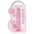 REALROCK - gennemsigtig naturtro dildo - pink (17 cm)