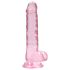 REALROCK - gennemsigtig naturtro dildo - pink (17 cm)
