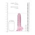 REALROCK - gennemsigtig naturtro dildo - pink (17 cm)