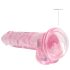 REALROCK - gennemsigtig naturtro dildo - pink (17 cm)
