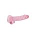 REALROCK - gennemsigtig naturtro dildo - pink (17 cm)