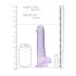 REALROCK - gennemsigtig livagtig dildo - lilla (19 cm)