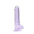 REALROCK - gennemsigtig livagtig dildo - lilla (19 cm)