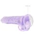 REALROCK - gennemsigtig livagtig dildo - lilla (19 cm)