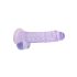 REALROCK - gennemsigtig livagtig dildo - lilla (19 cm)