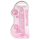 REALROCK - gennemsigtig livagtig dildo - pink (19 cm)
