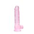 REALROCK - gennemsigtig livagtig dildo - pink (19 cm)