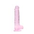 REALROCK - gennemsigtig livagtig dildo - pink (19 cm)