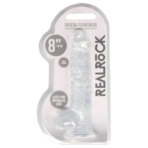 REALROCK - gennemsigtig realistisk dildo - gennemsigtig (19cm)