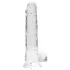 RealRock - realistisk dildo - gennemsigtig - 19cm