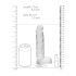 REALROCK - gennemsigtig realistisk dildo - gennemsigtig (19cm)