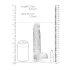 RealRock - realistisk dildo - gennemsigtig - 19cm