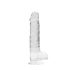 REALROCK - gennemsigtig realistisk dildo - gennemsigtig (19cm)