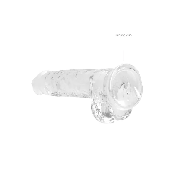 RealRock - realistisk dildo - gennemsigtig - 19cm
