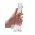 RealRock - realistisk dildo - gennemsigtig - 19cm