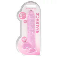 RealRock - realistisk dildo - pink gennemsigtig - 22cm