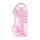REALROCK - transparent naturtro dildo - pink (22cm)