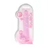 RealRock - realistisk dildo - pink gennemsigtig - 22cm