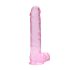 REALROCK - transparent naturtro dildo - pink (22cm)