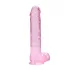 RealRock - realistisk dildo - pink gennemsigtig - 22cm