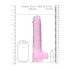 REALROCK - transparent naturtro dildo - pink (22cm)