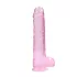 RealRock - realistisk dildo - pink gennemsigtig - 22cm