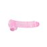 REALROCK - transparent naturtro dildo - pink (22cm)