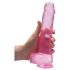 REALROCK - transparent naturtro dildo - pink (22cm)
