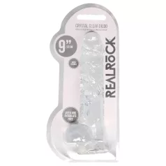   RealRock - gennemsigtig realistisk dildo (gennemsigtig, 22 cm)