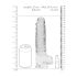 REALROCK - gennemsigtig og naturtro dildo - gennemsigtig (22cm)