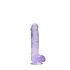 REALROCK - gennemsigtig realistisk dildo - lilla (15 cm)