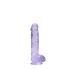RealRock - realistisk dildo - gennemsigtig lilla - 15cm