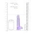 REALROCK - gennemsigtig realistisk dildo - lilla (15 cm)