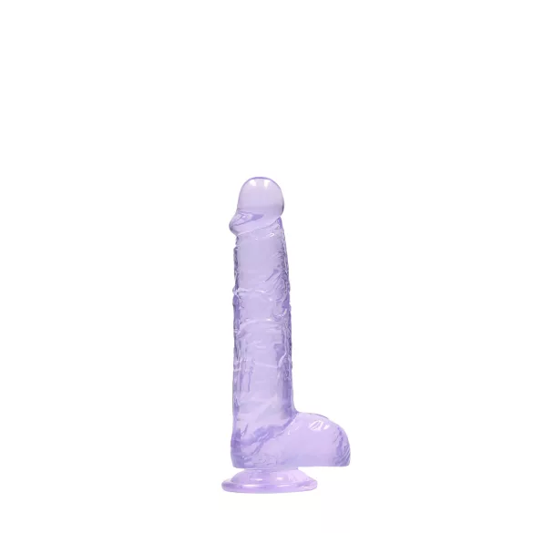 RealRock - realistisk dildo - gennemsigtig lilla - 15cm