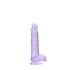 REALROCK - gennemsigtig realistisk dildo - lilla (15 cm)