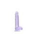 RealRock - realistisk dildo - gennemsigtig lilla - 15cm