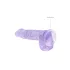 RealRock - realistisk dildo - gennemsigtig lilla - 15cm