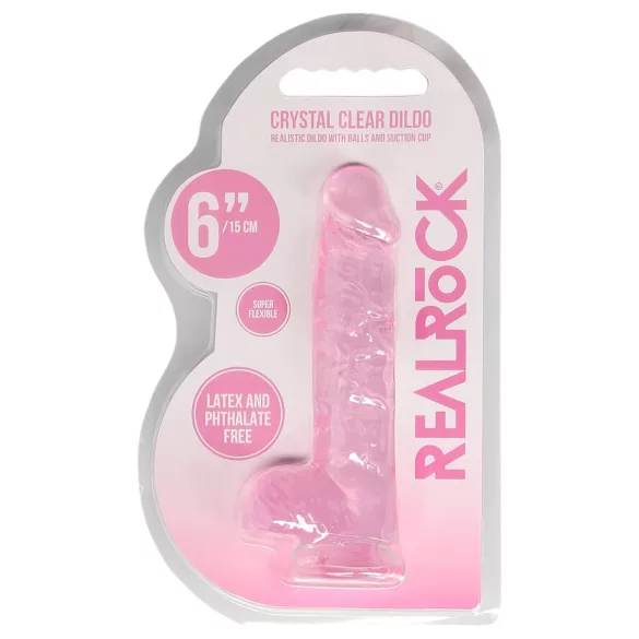 RealRock - dildo realistisk - pink - 15cm