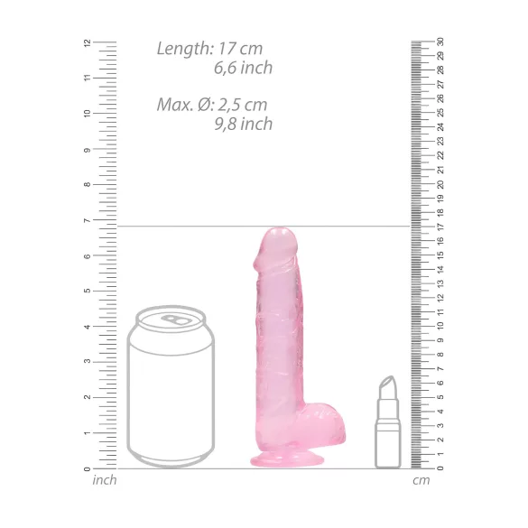 RealRock - dildo realistisk - pink - 15cm