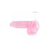 REALROCK - gennemsigtig realistisk dildo - pink (15 cm)