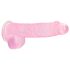 REALROCK - gennemsigtig realistisk dildo - pink (15 cm)
