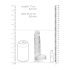 REALROCK - gennemsigtig realistisk dildo - gennemsigtig (15 cm)