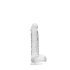 REALROCK - gennemsigtig realistisk dildo - gennemsigtig (15 cm)