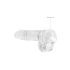 REALROCK - gennemsigtig realistisk dildo - gennemsigtig (15 cm)