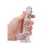 REALROCK - gennemsigtig realistisk dildo - gennemsigtig (15 cm)