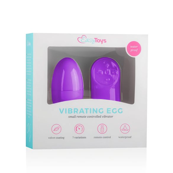 Easytoys - 7-rytme trådløs vibrerende æg (lilla)