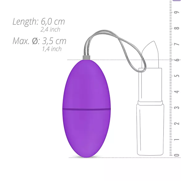Easytoys - Vibrationsæg med fjernbetjening - 7 funktioner - lilla