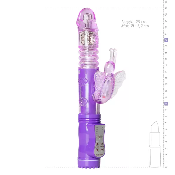 Easytoys Butterfly - roterende stødvibrator - lilla