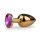 Easytoys Metal No.1 - lilla sten kegleanalplug - guld (2,5 cm)