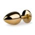 Easytoys Metal No.1 - lilla sten kegleanalplug - guld (2,5 cm)